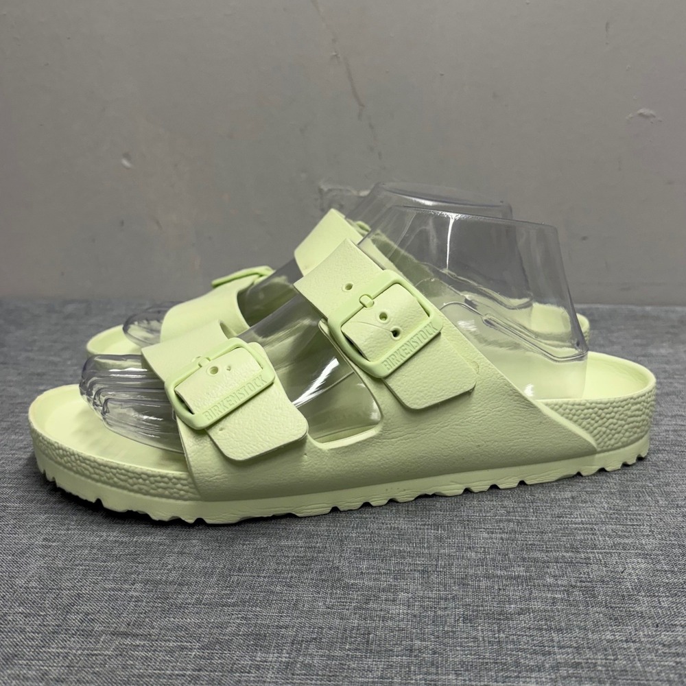 Birkenstock Arizona EVA Sandals Women 40 L9 Lime Green Two Strap Slides